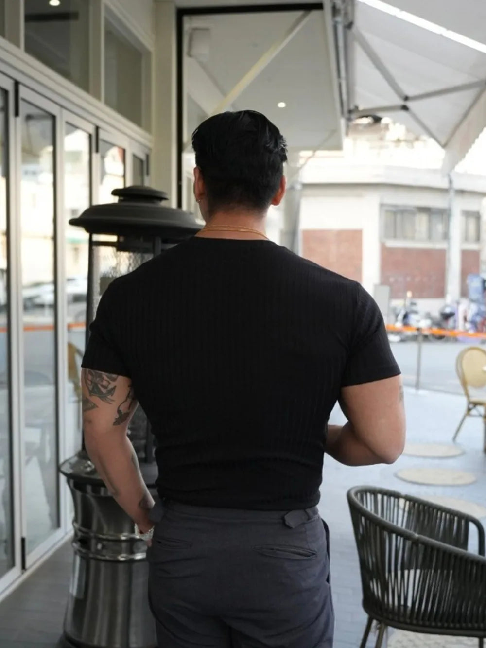 Men's Plus Size Round Neck Short Sleeve T-Shirt Trendsi