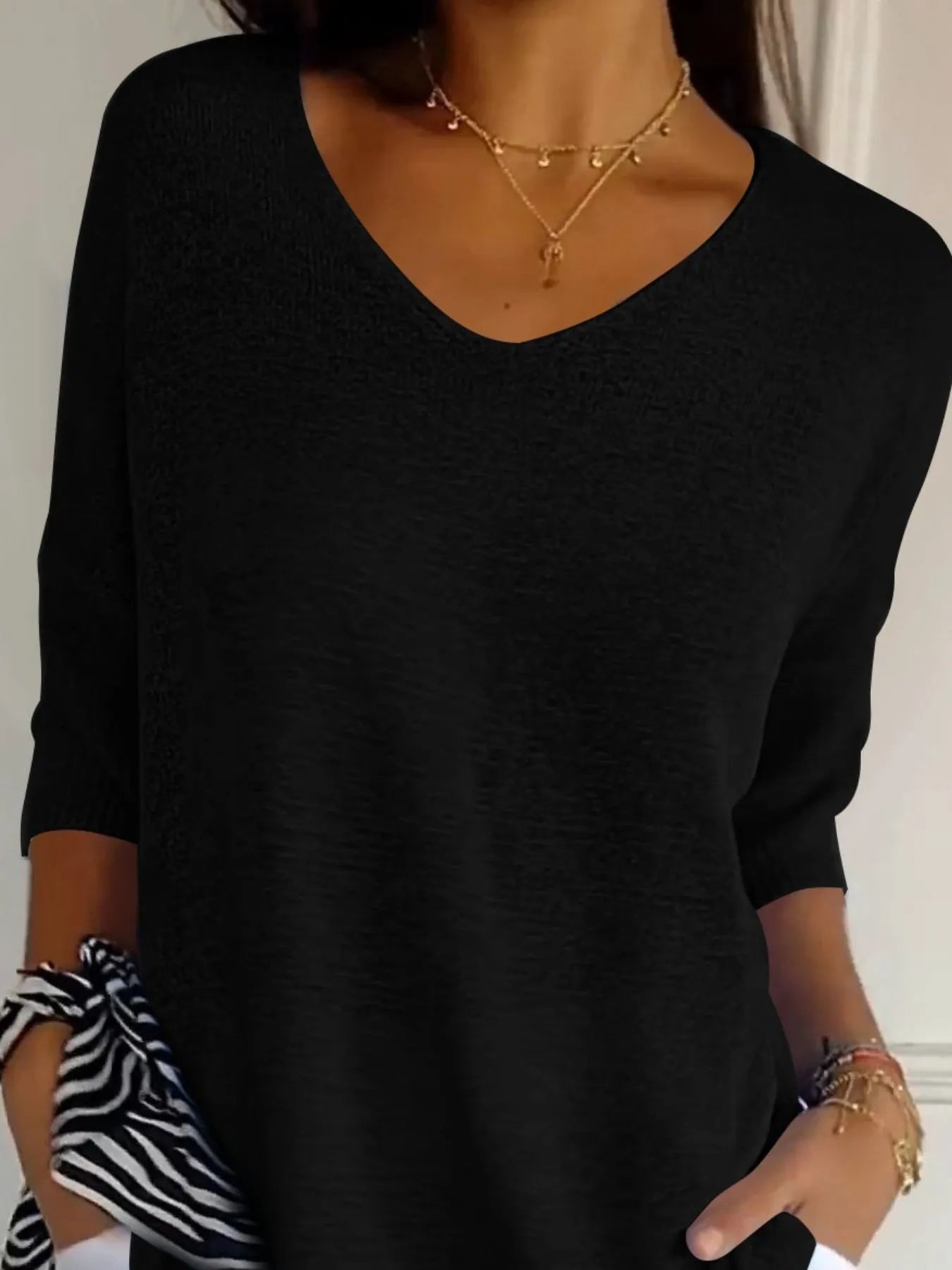 Full Size Relaxed Fit Ribbed Hem Sweater Plus Size