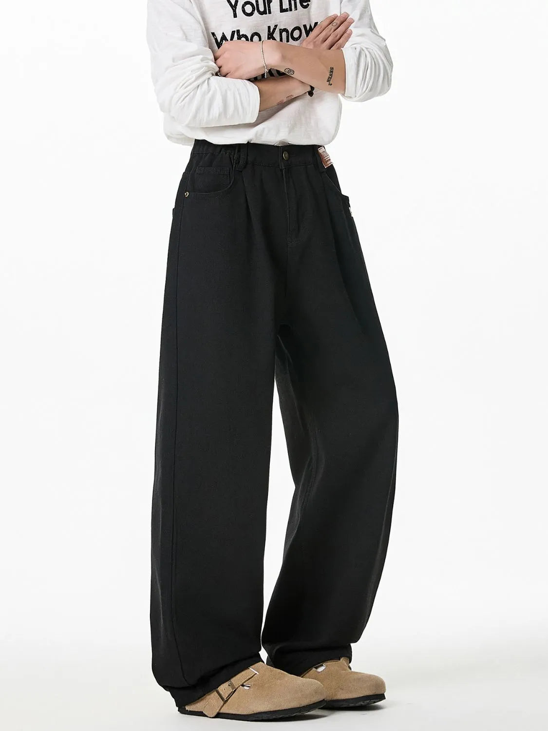 Men's Plus Size Wide Leg Pants
