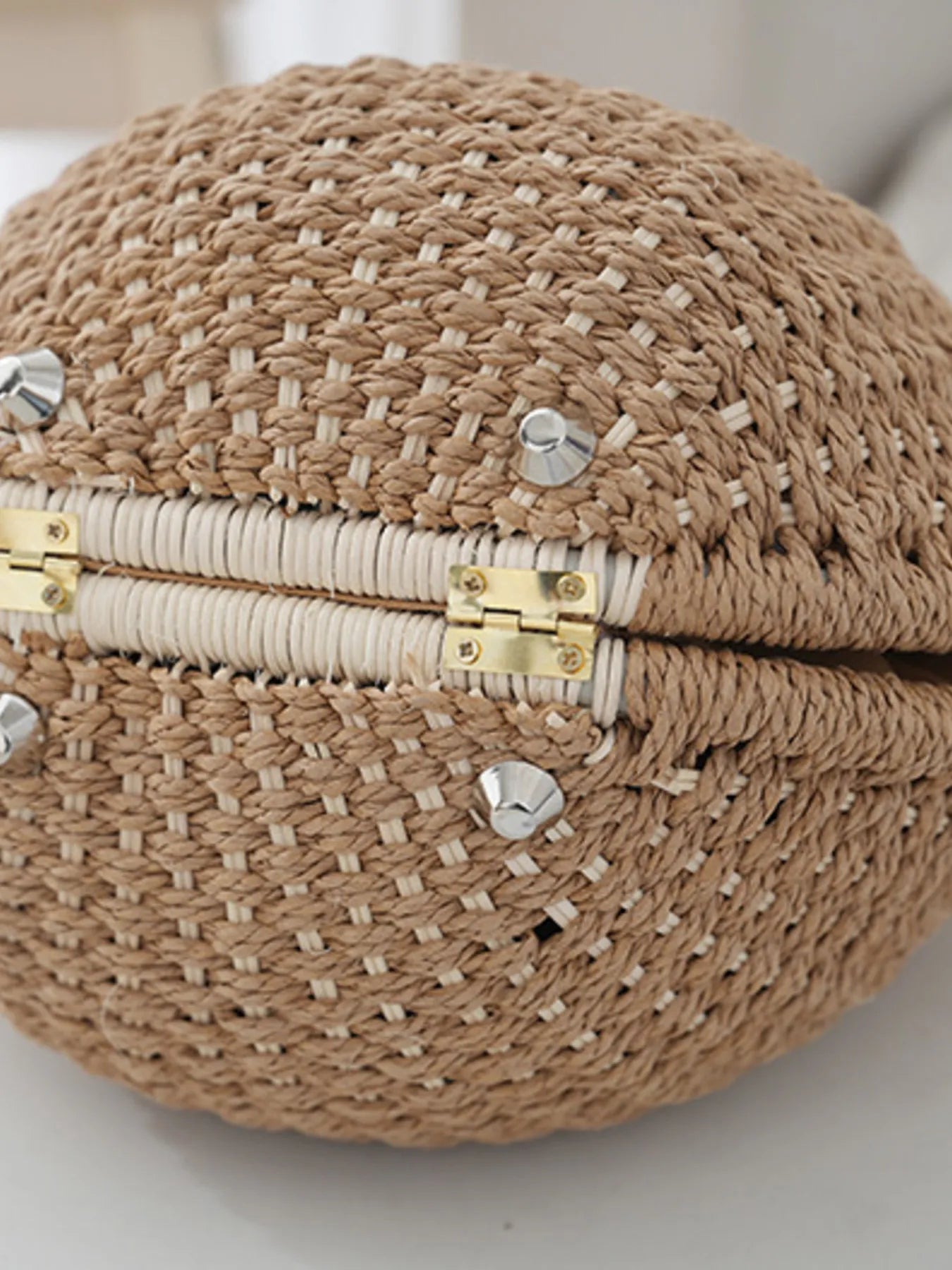 Straw Braided Round Handbag Trendsi