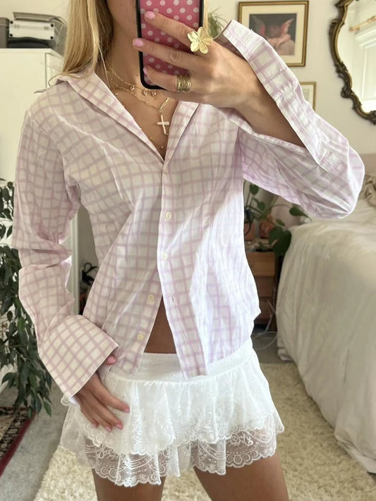 Printed Button-Down Long Sleeve Shirt NicholesGifts