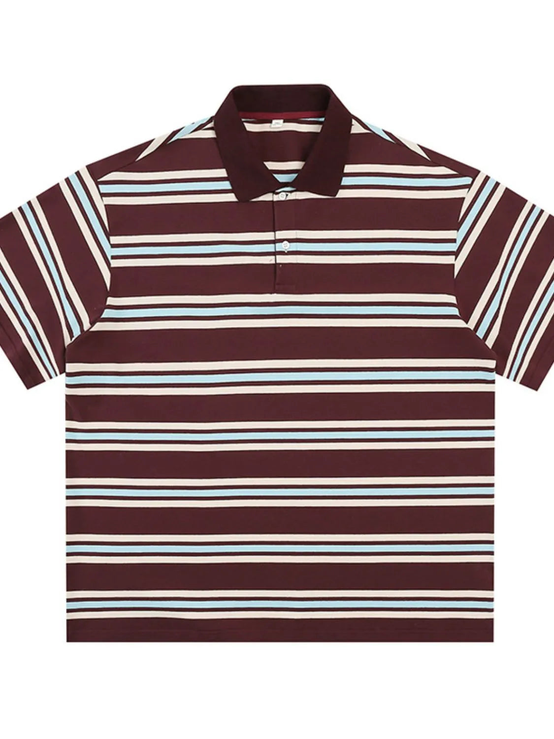 Men's Striped Collared Neck Half Sleeve Polo Trendsi