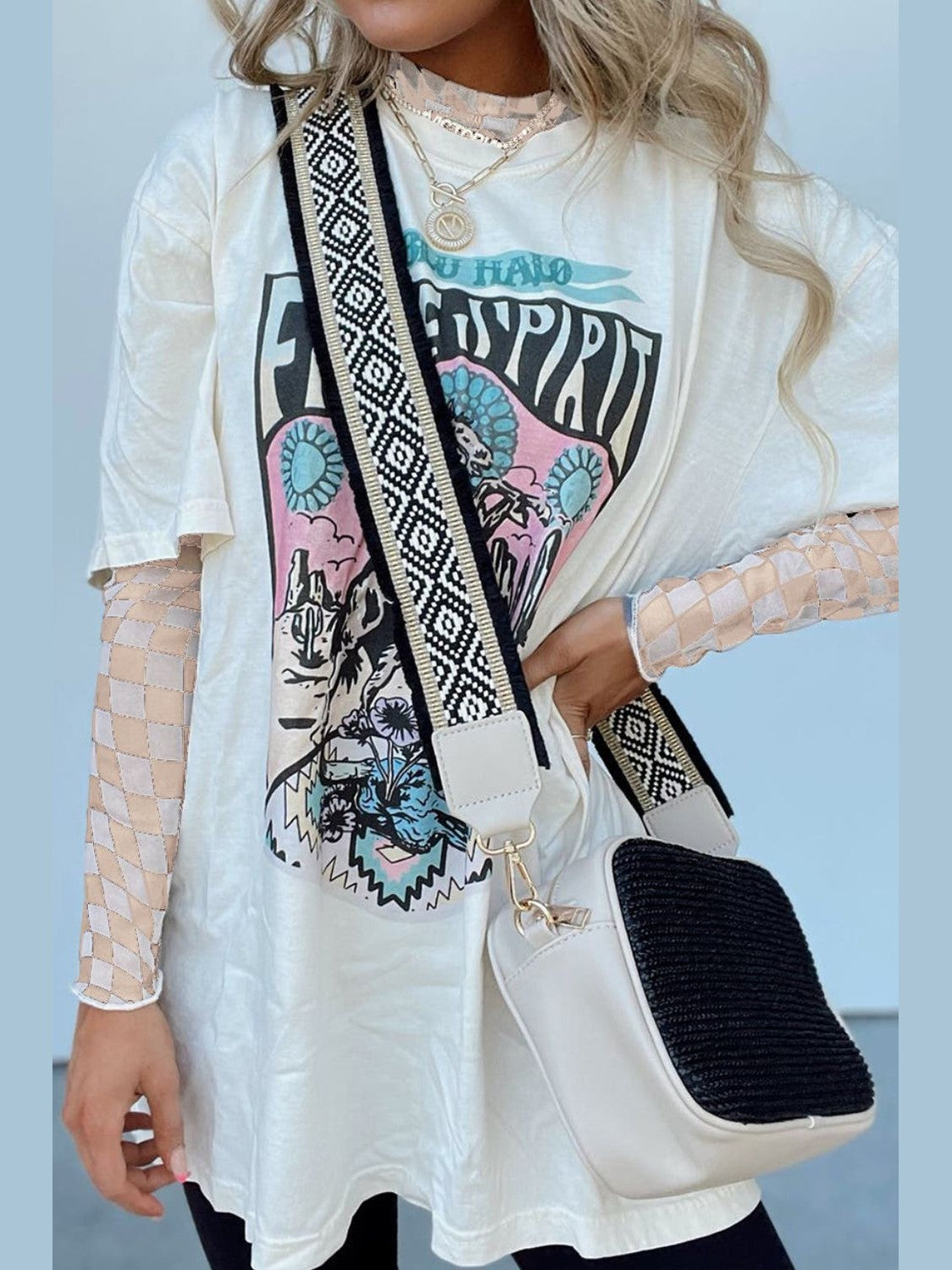 Women Checkered Mock Neck Long Sleeve Blouse NicholesGifts