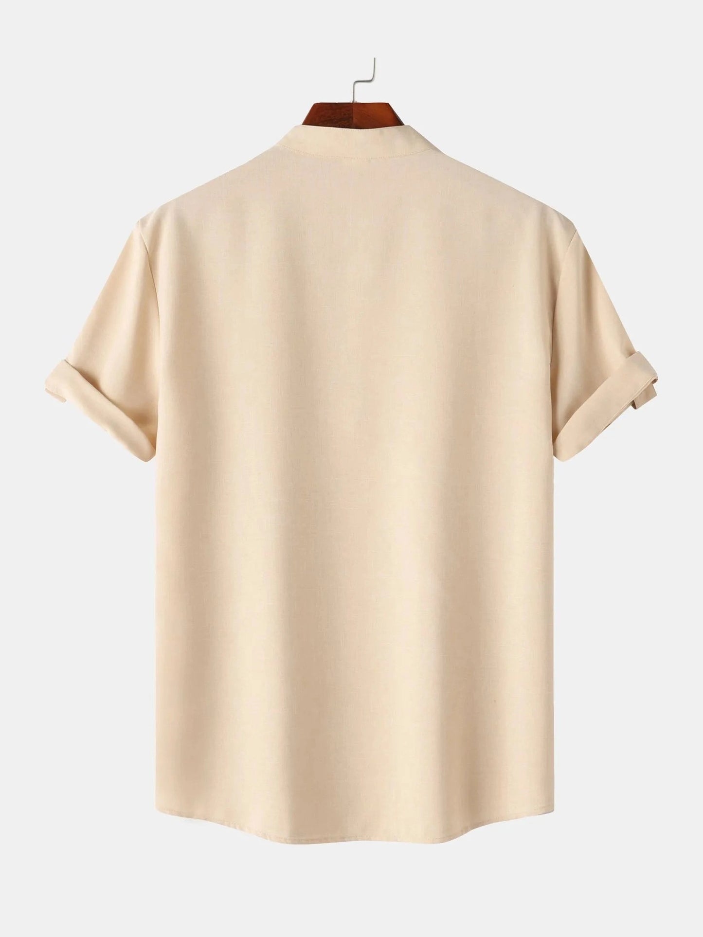 Men's Stand Collar Short Sleeve Henley Shirt Trendsi