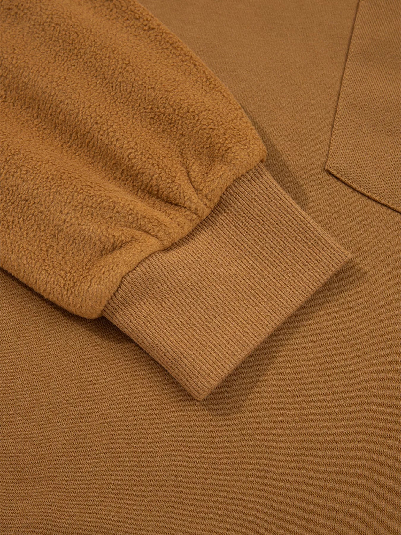 Oversized Textured Split Neck High Low Sweatshirt Trendsi