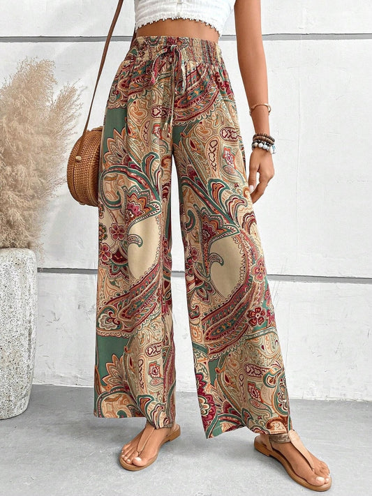 Women Printed Wide Leg Pants