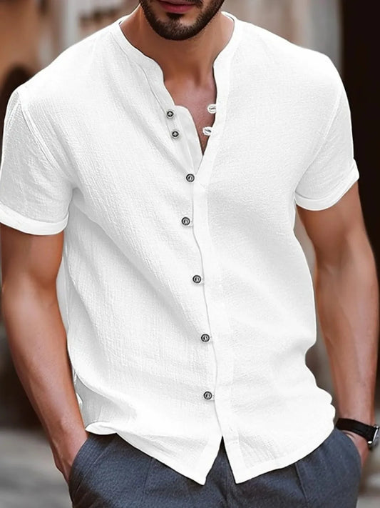 Men's Full Size Button Up Short Sleeve Shirt Plus Size NicholesGifts