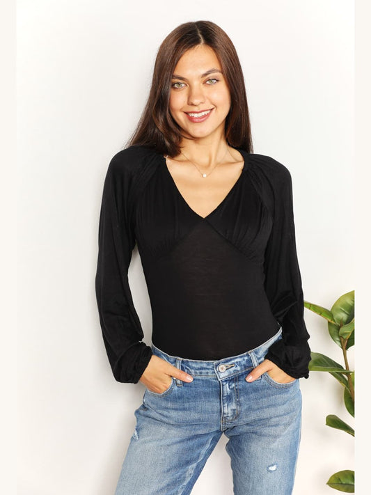 Culture Code Full Size V- Neck Bodysuit NicholesGifts