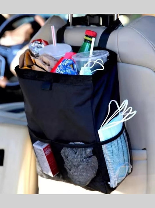 Effortlessly Keep Your Car Clean with Our Waterproof Multifunctional Hangable Trash Bag - Perfect for Seat Back Storage!