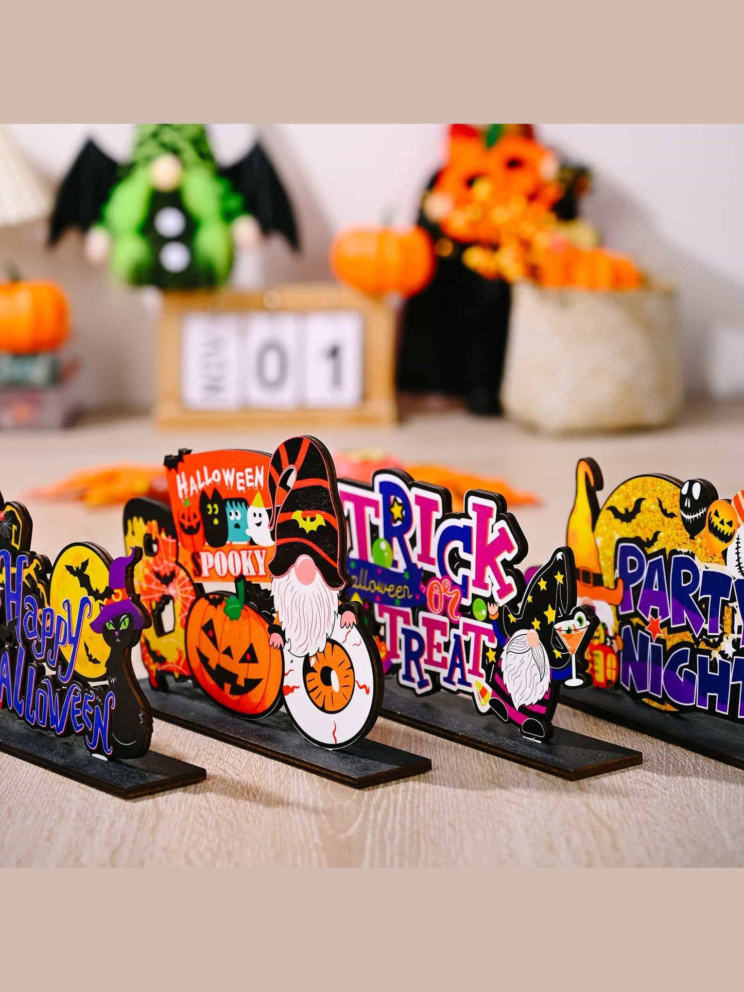 Assorted 2-Piece Halloween Element Ornaments