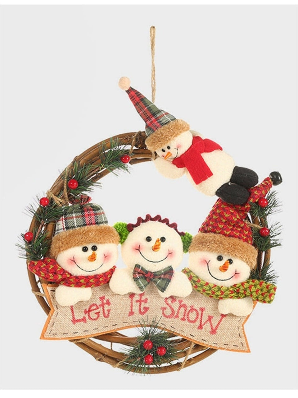 Christmas Doll Wreath Ornament