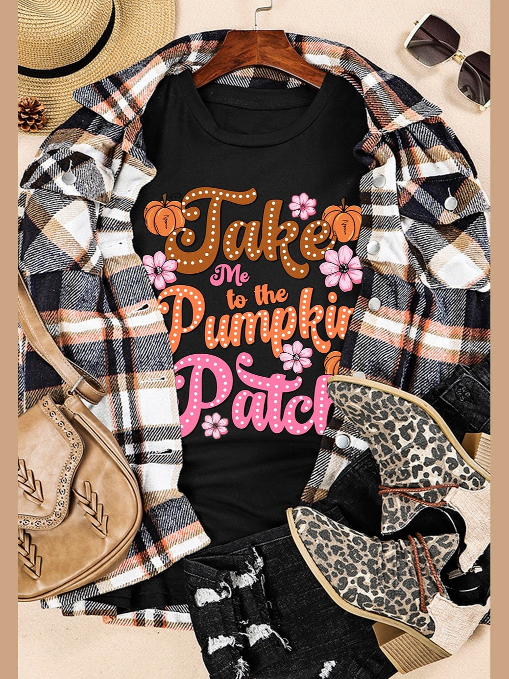 Letter Graphic Round Neck Short Sleeve T-Shirt NicholesGifts