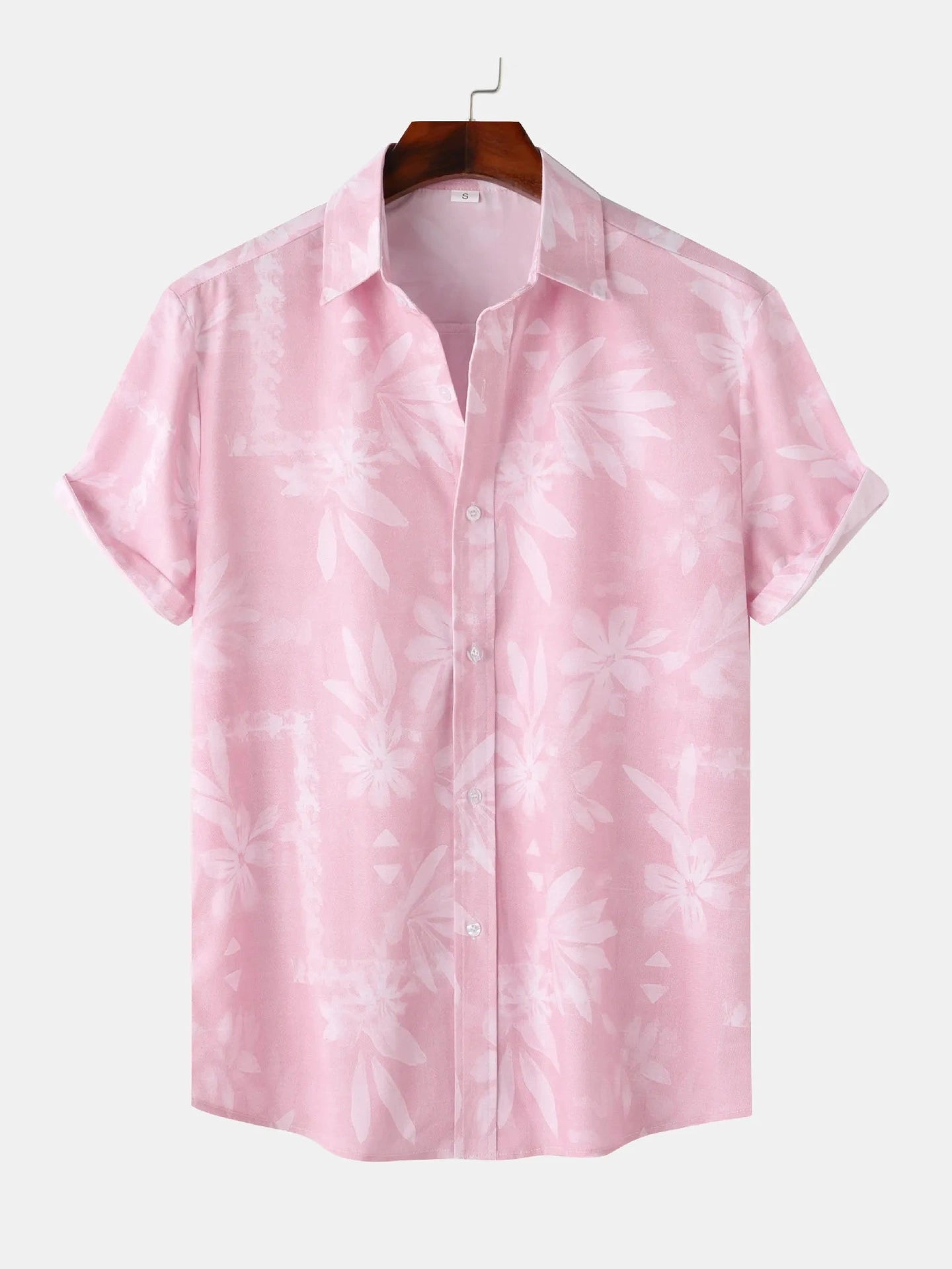 Men's Print Short Sleeve Button-Up Shirt NicholesGifts