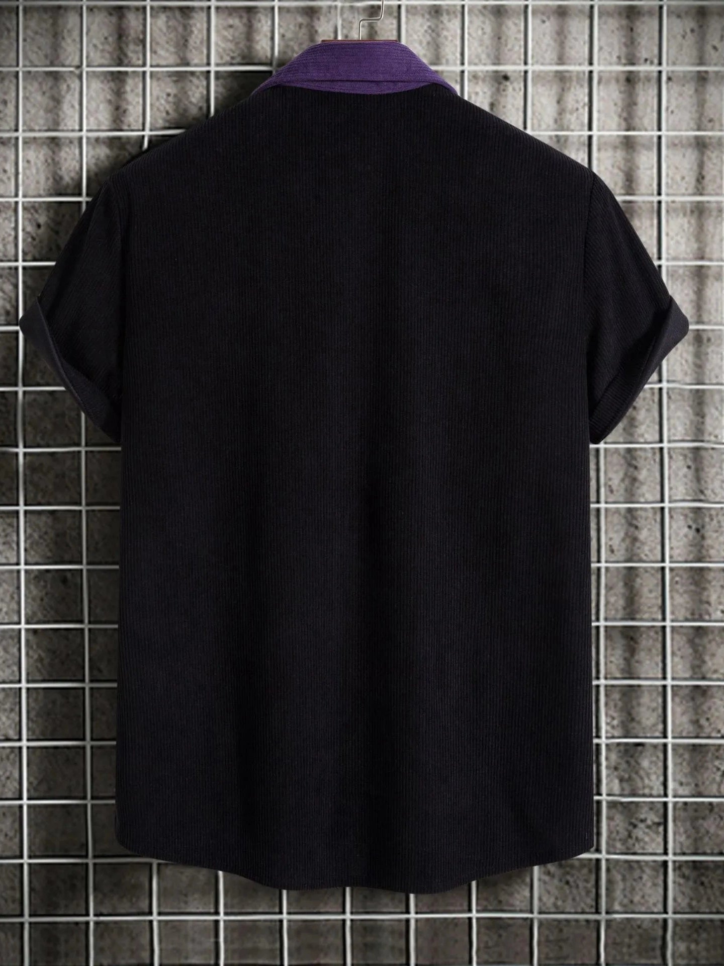 Men's Plus Size Classic Color Block Short Sleeve Shirt Trendsi