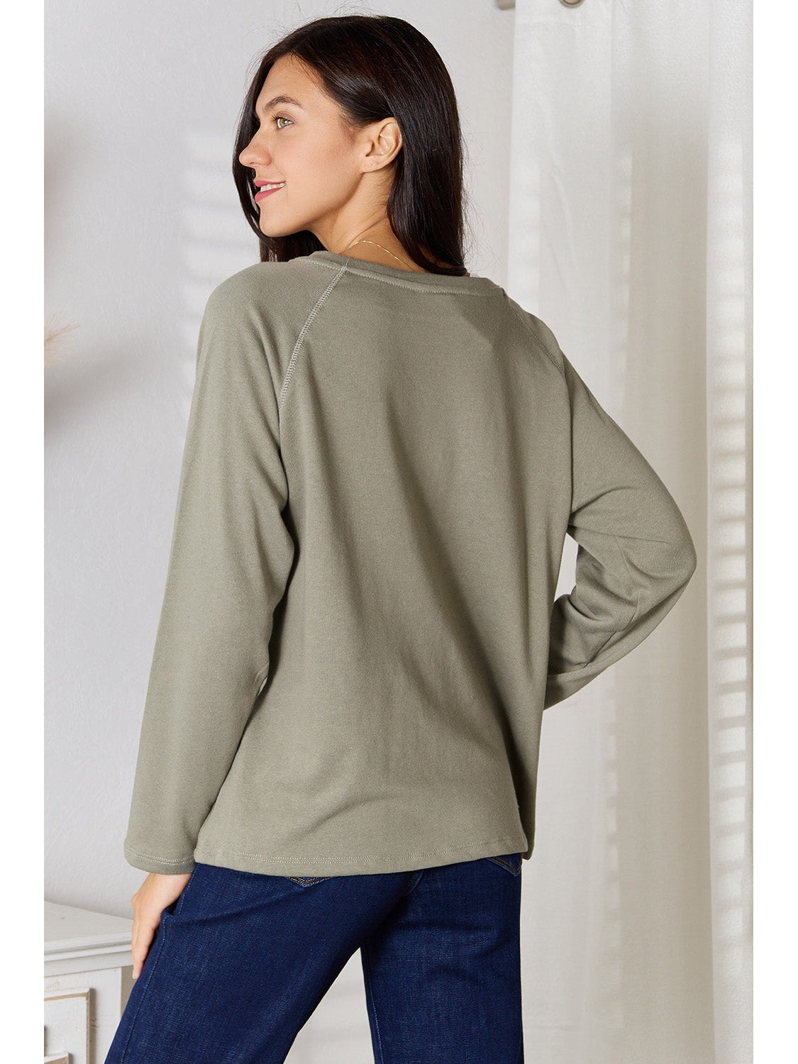 NicholesGifts Women Culture Code Full Size V-Neck Long Sleeve T-Shirt NicholesGifts