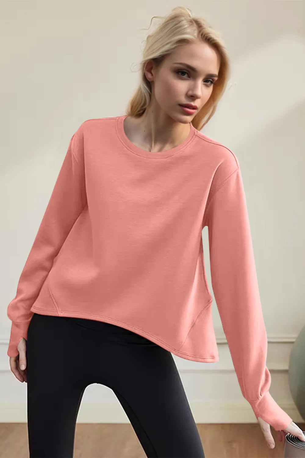 Basic Bae Air Scuba Round Neck Long Sleeve Sweatshirt NicholesGifts