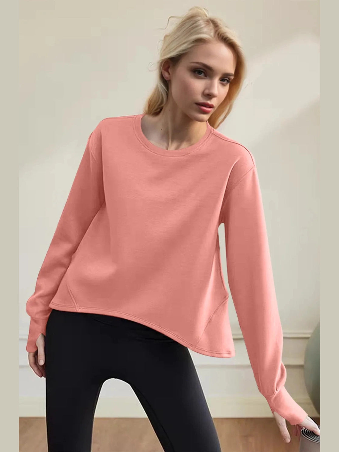 Basic Bae Air Scuba Round Neck Long Sleeve Sweatshirt NicholesGifts
