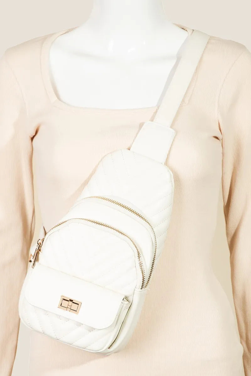 Fame Faux Leather Cushioned Sling Bag Trendsi
