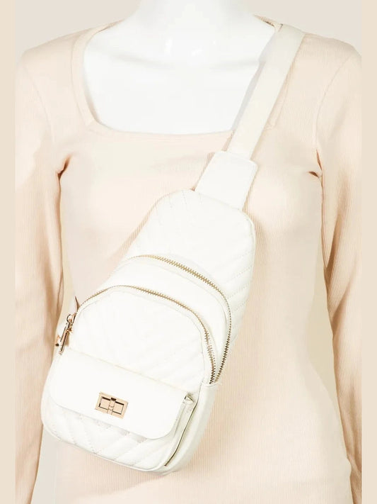 Fame Faux Leather Cushioned Sling Bag