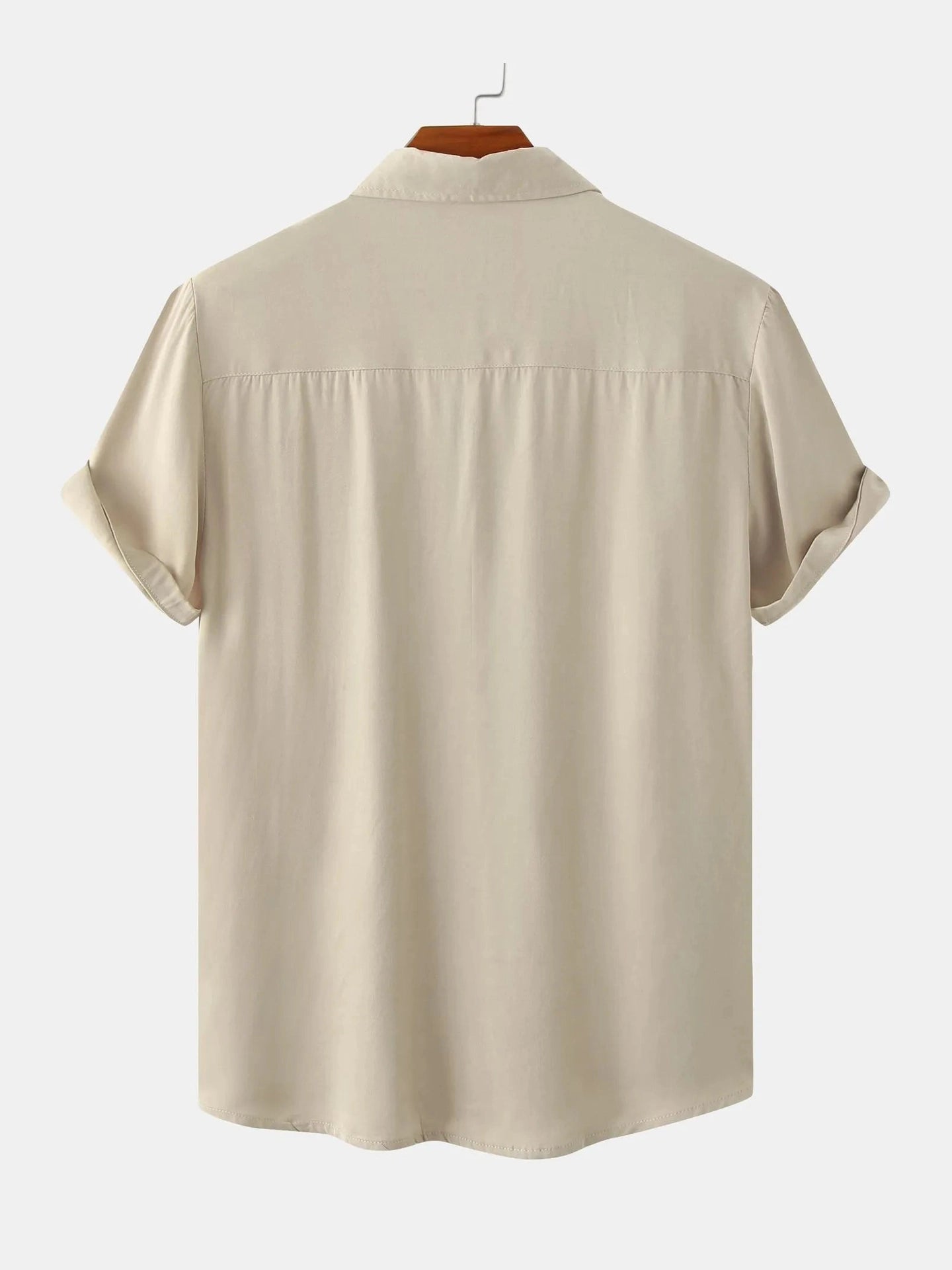 Men's Plus Size Casual Short Sleeve Button Down Shirt Trendsi