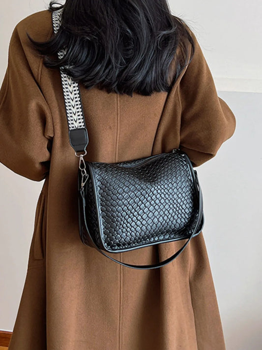 Textured Leather Shoulder Bag Trendsi