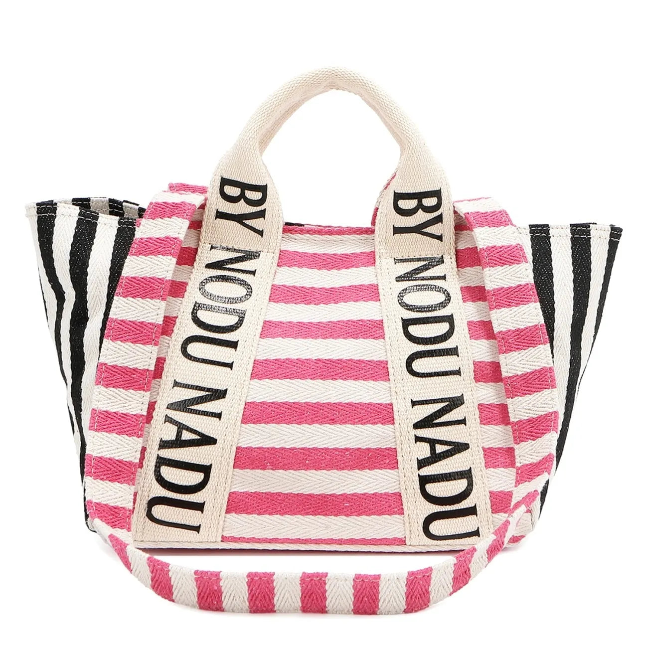 Nicole Lee USA Letter Striped Tote Bag Trendsi