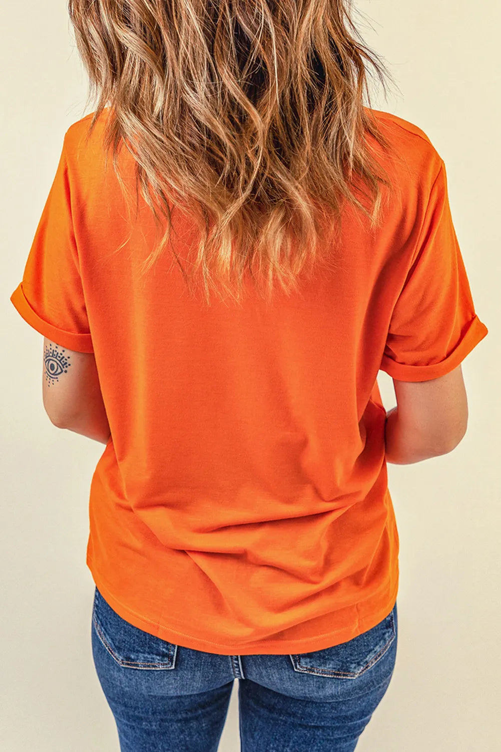 Pumpkin Round Neck Short Sleeve T-Shirt NicholesGifts
