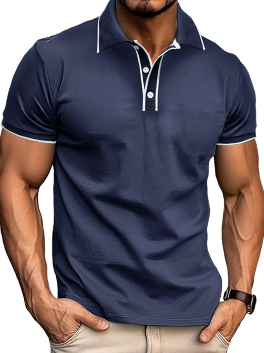 Men's Slim Fit Polo Shirt with Contrast Trim NicholesGifts