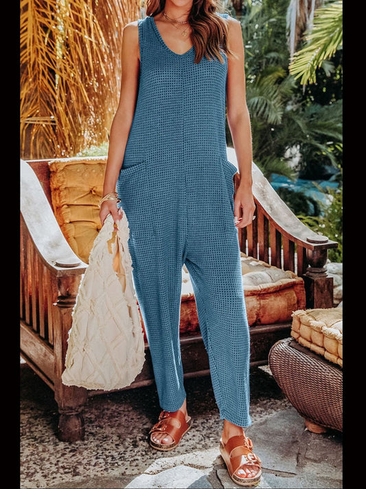 Double Take Full Size Sleeveless Straight Jumpsuit NicholesGifts