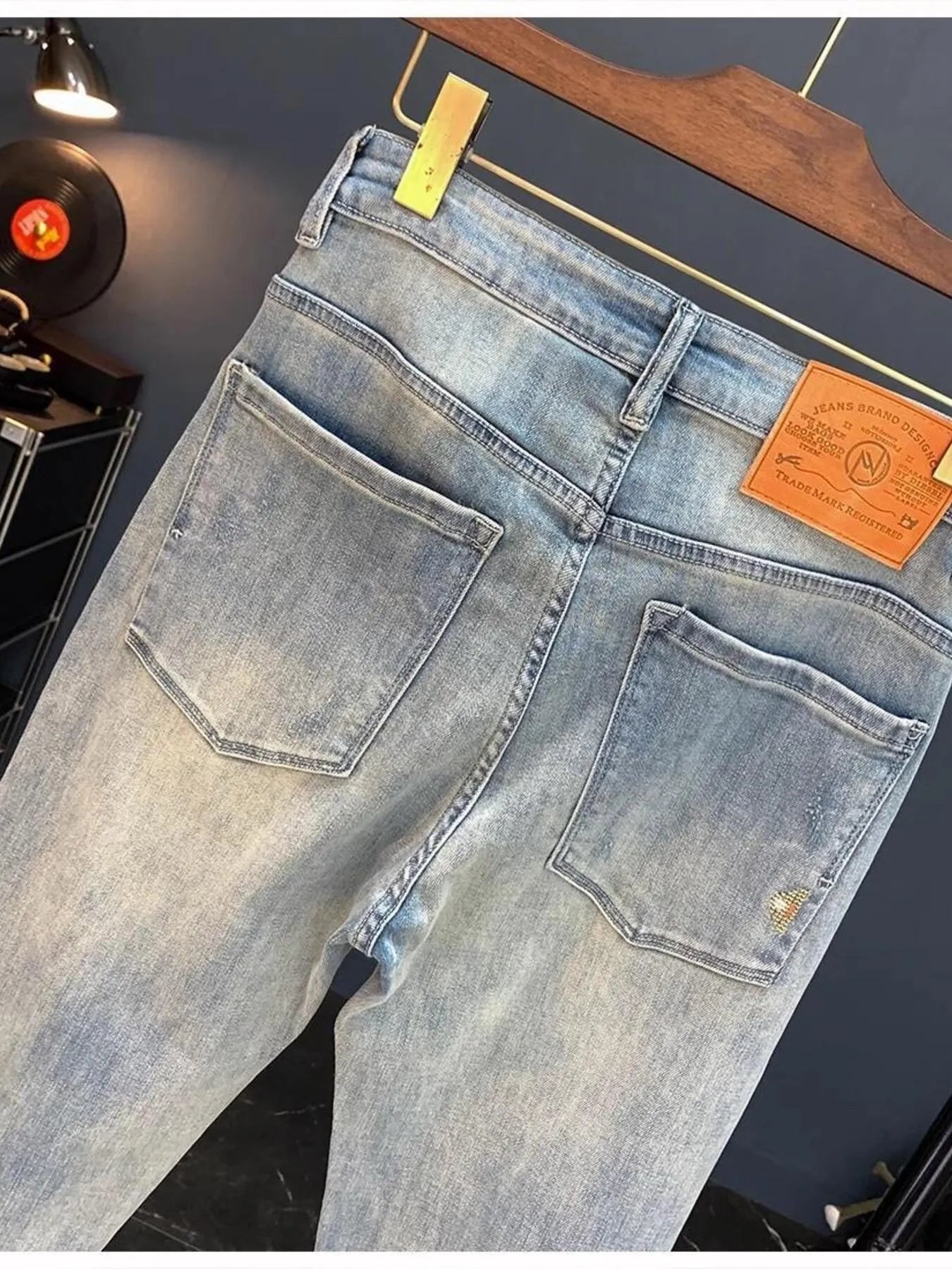 Men's Vintage Washed Distressed Boyfriend Jeans