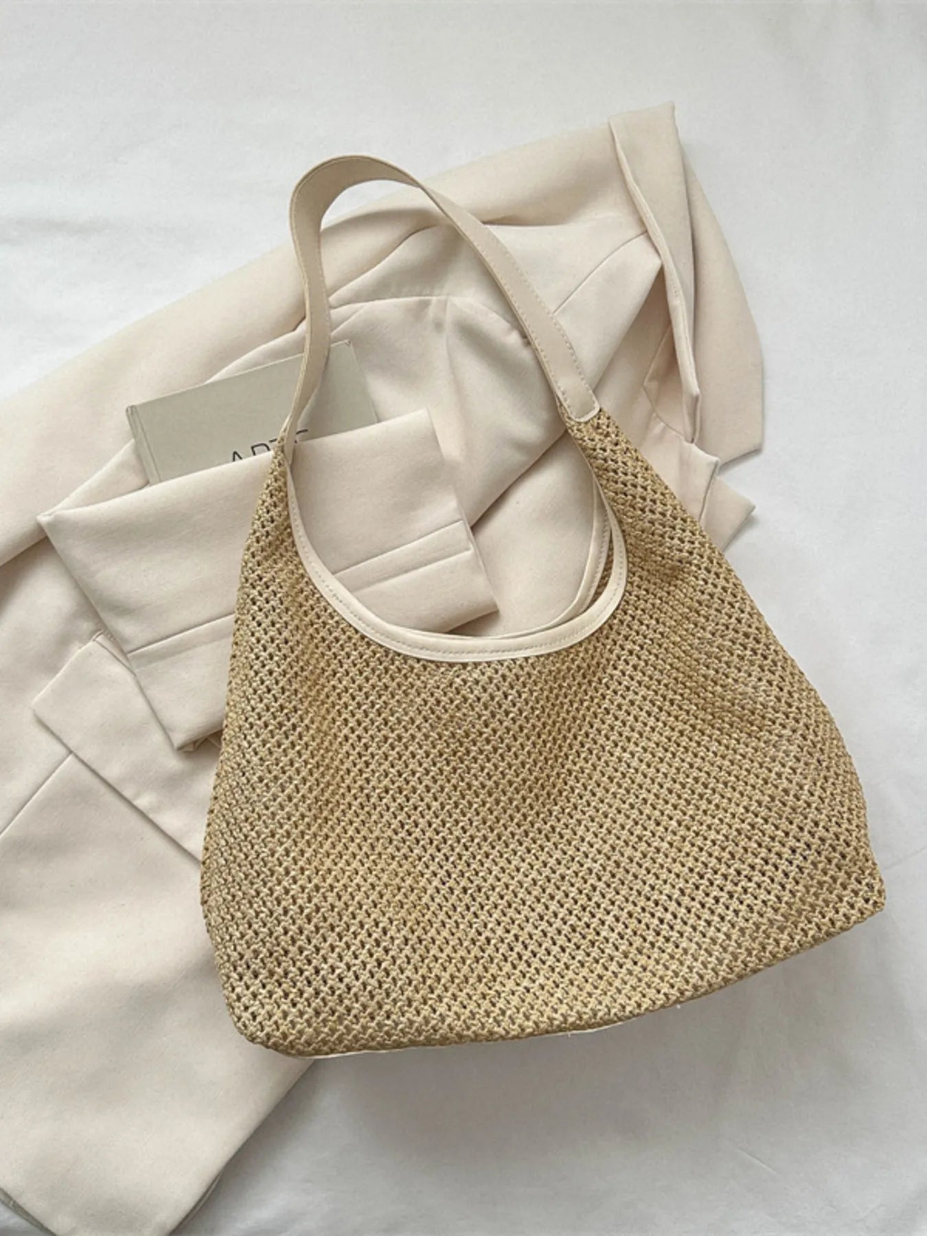 Woven Straw Shoulder Bag Trendsi