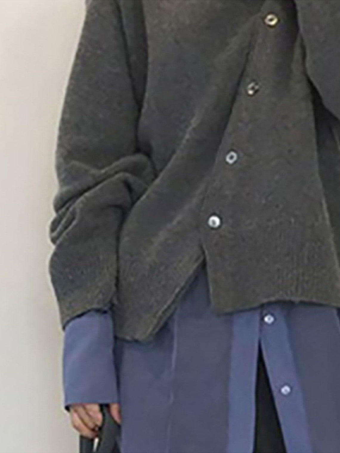 Women Dropped Shoulder Buttoned Cardigan