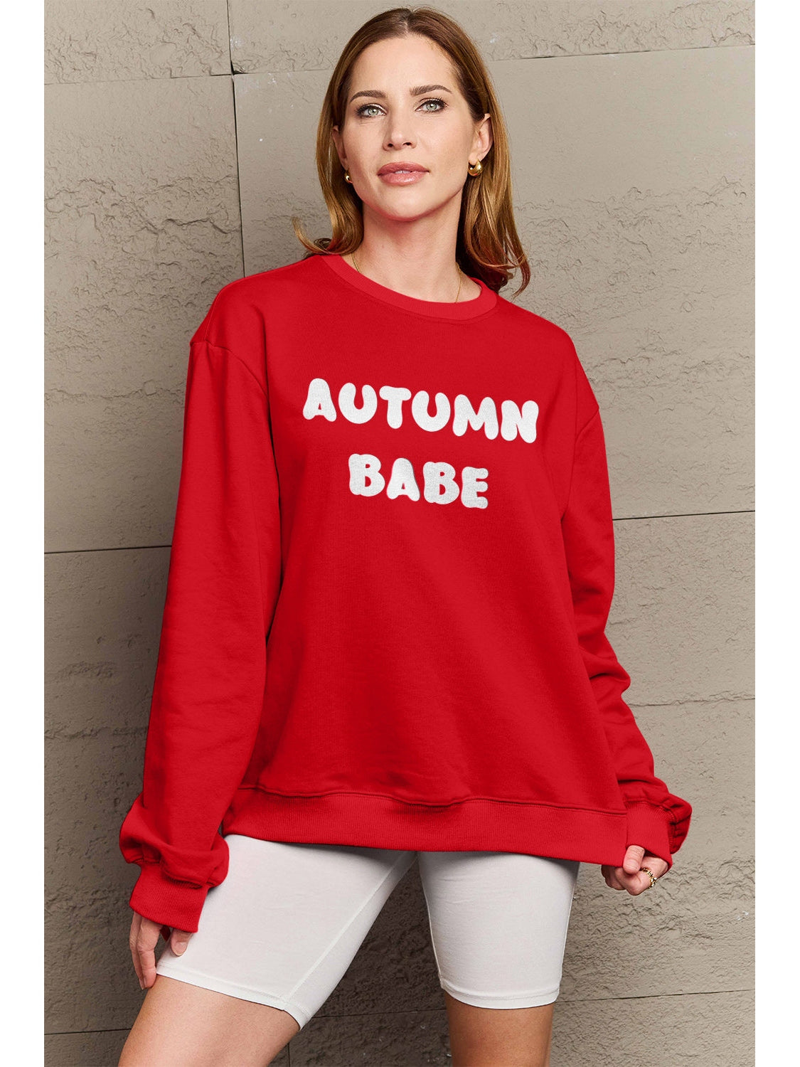 Simply Love Full Size AUTUMN BABE Graphic Sweatshirt NicholesGifts