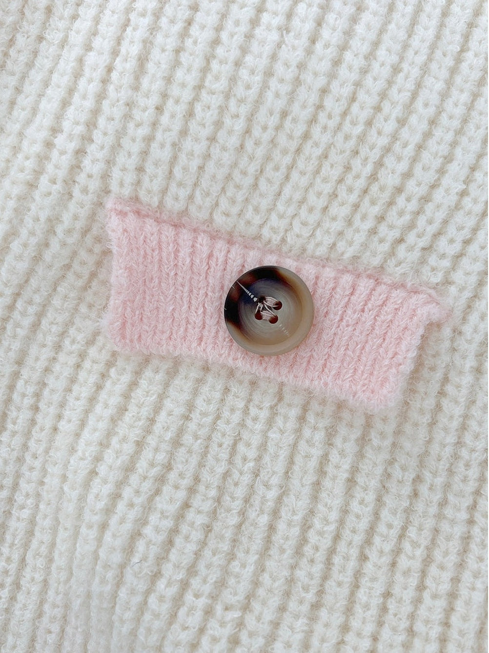 NicholesGifts Women Contrast Trim Button Up Dropped Shoulder Cardigan