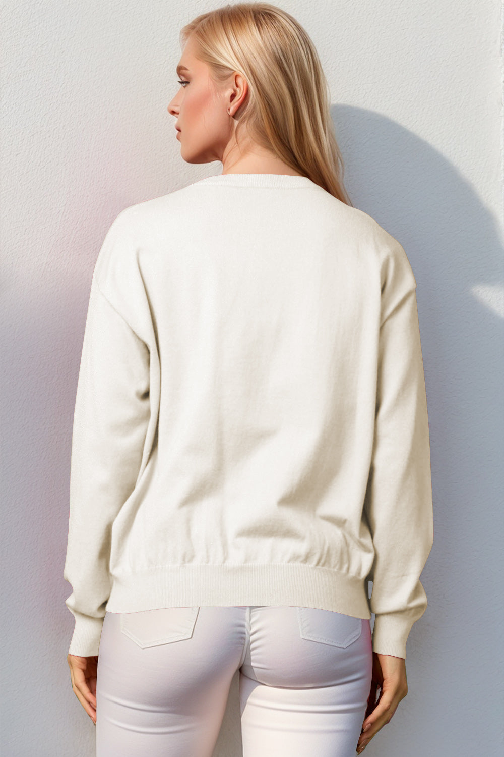 Double Take Full Size Nutcracker Sequin Long Sleeve Sweater NicholesGifts