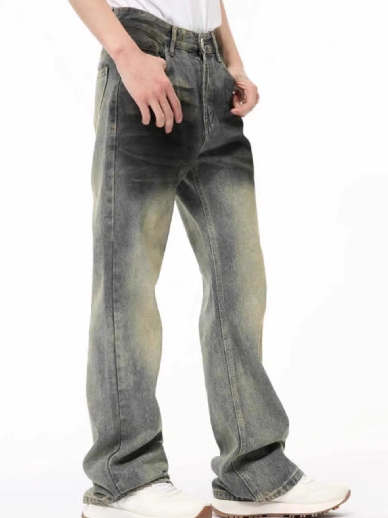 Men's Full Size Fade Loose Fit Jeans Plus Size