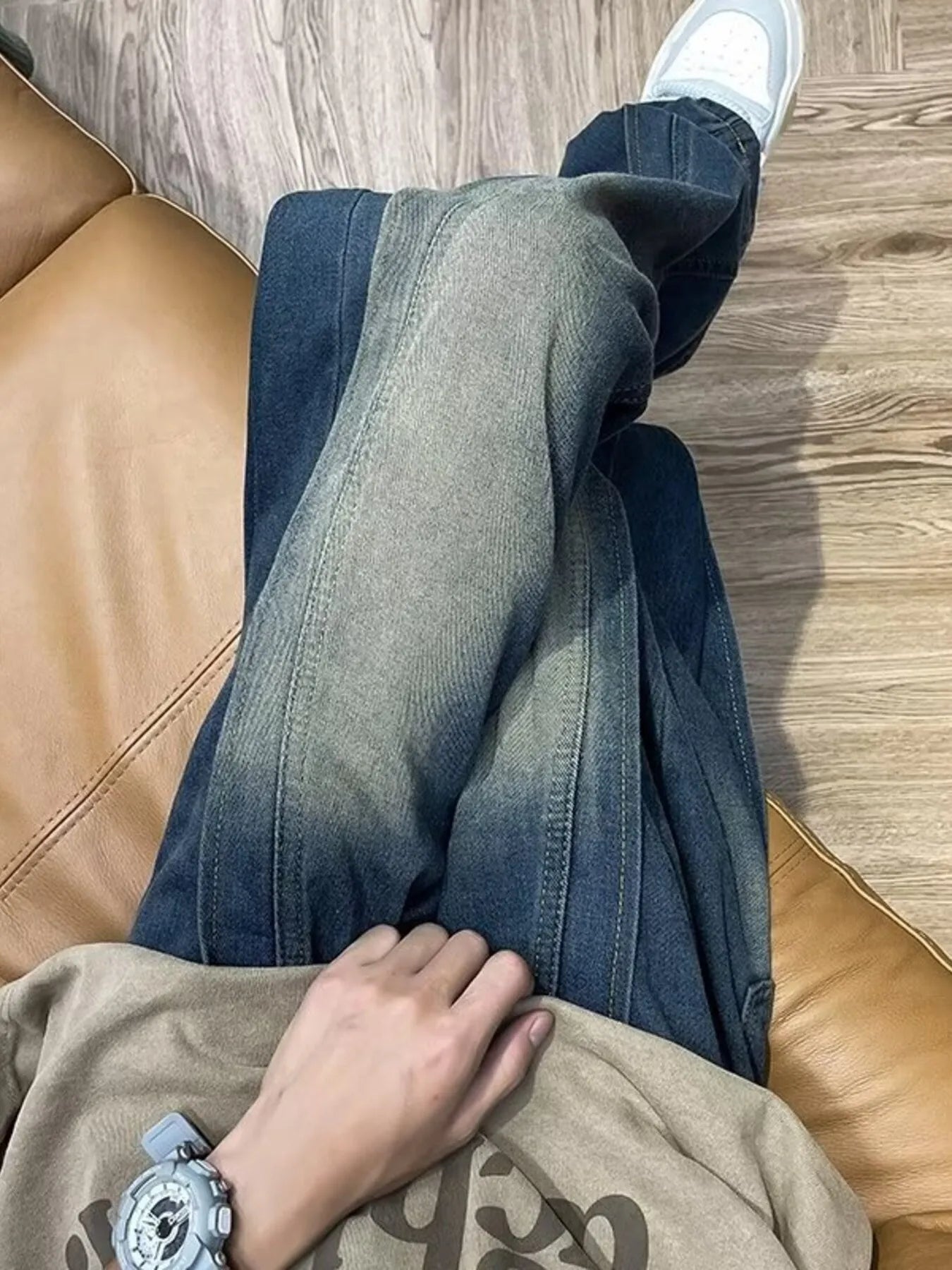 Men's Full Size Wide Leg Jeans Plus Size
