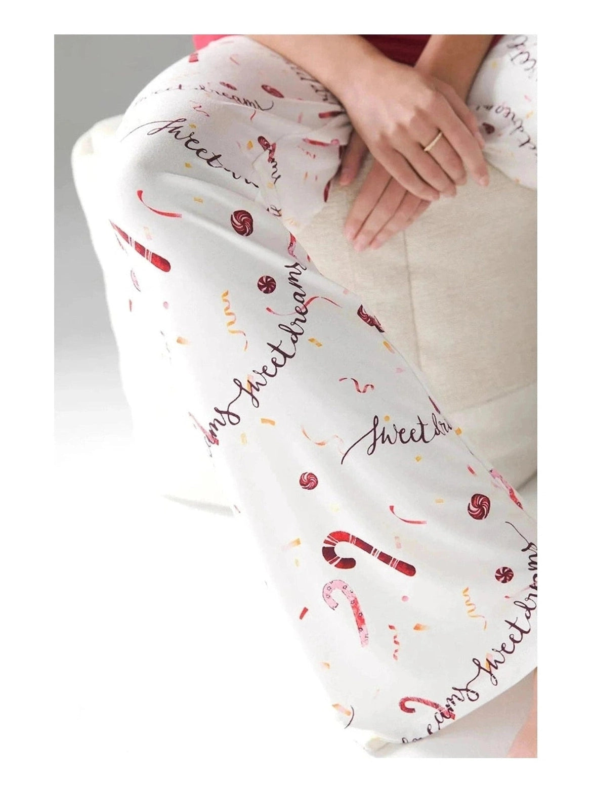 Round Neck Long Sleeve Top and Printed Pants Lounge Set