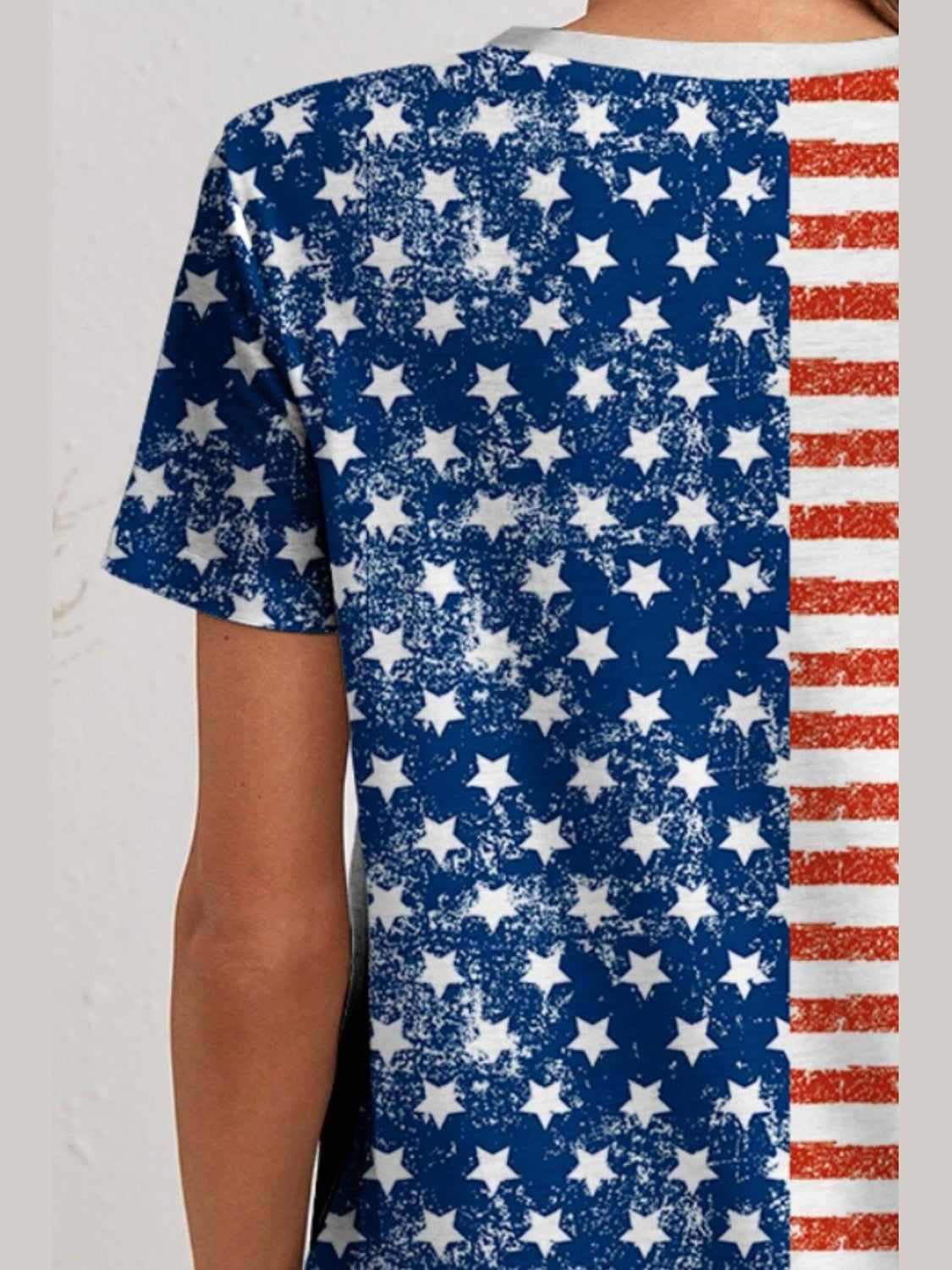 Printed V-Neck Short Sleeve T-Shirt NicholesGifts