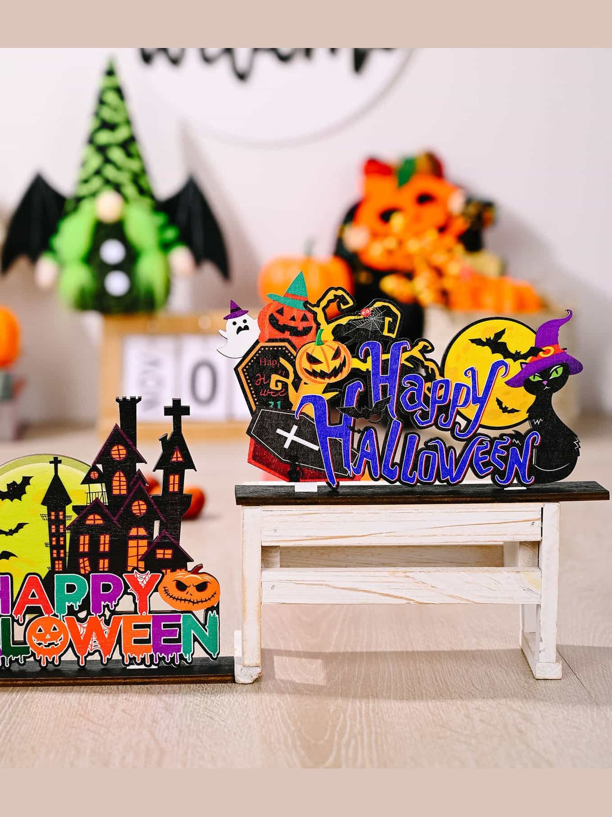 Assorted 2-Piece Halloween Element Ornaments