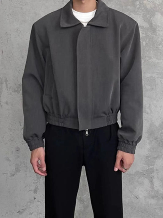 Men's Plus Size Zip Up Long Sleeve Jacket