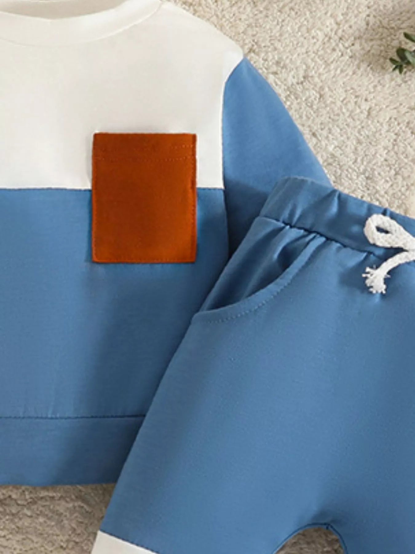 Children's Color Block Pocket Detail Top and Pants Outfit Set NicholesGifts