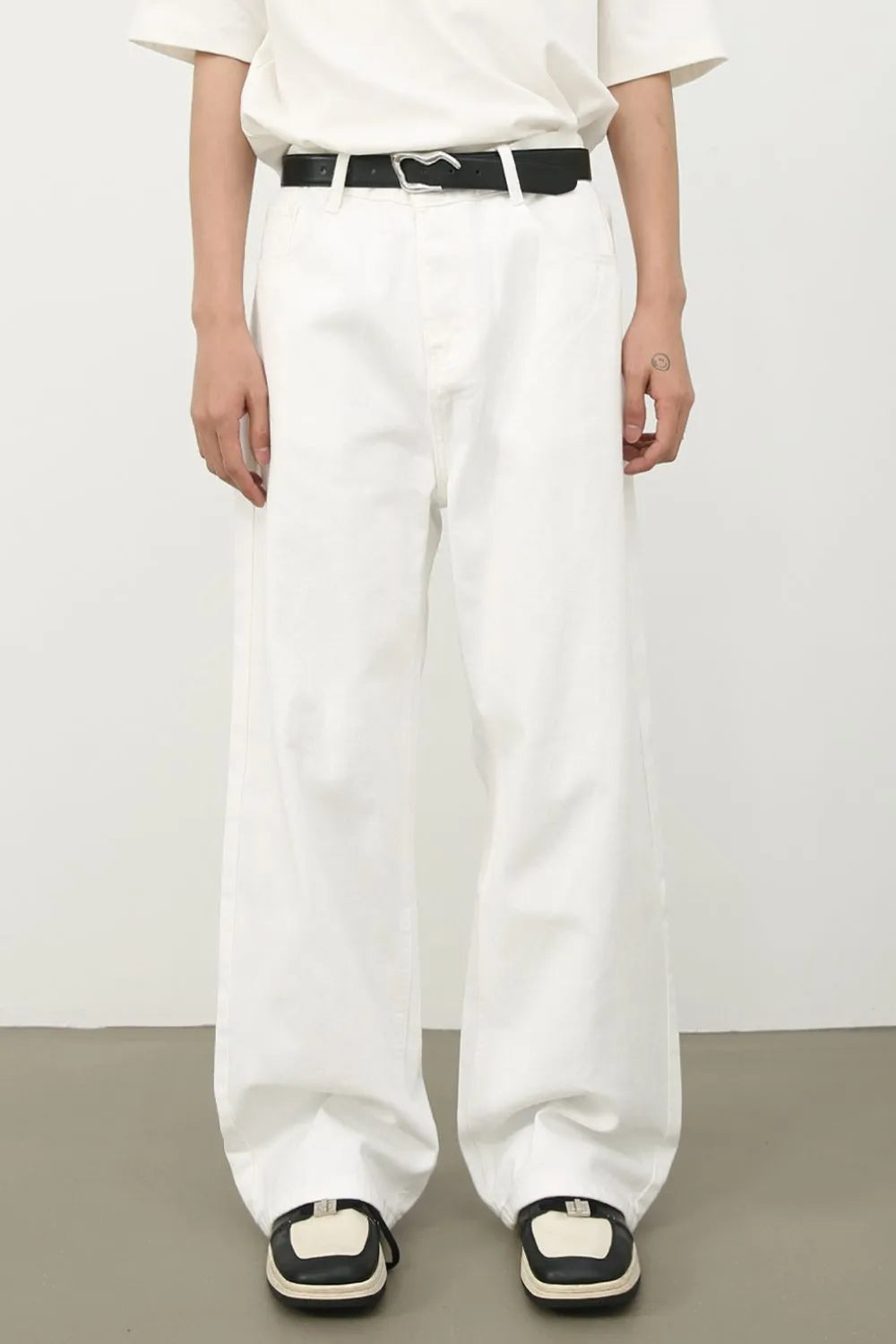 Men's Wide Straight Leg Jeans Trendsi