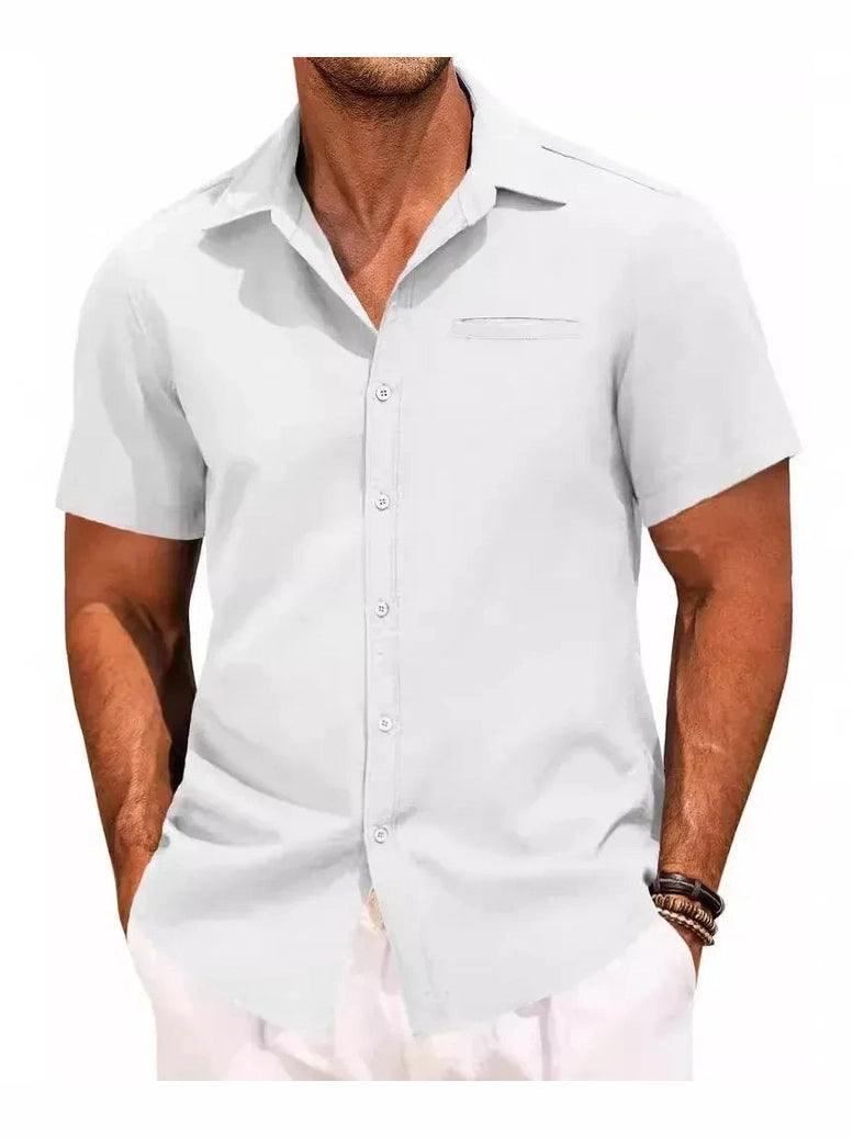 Men's Plus Size Classic Short Sleeve Button Down Shirt NicholesGifts