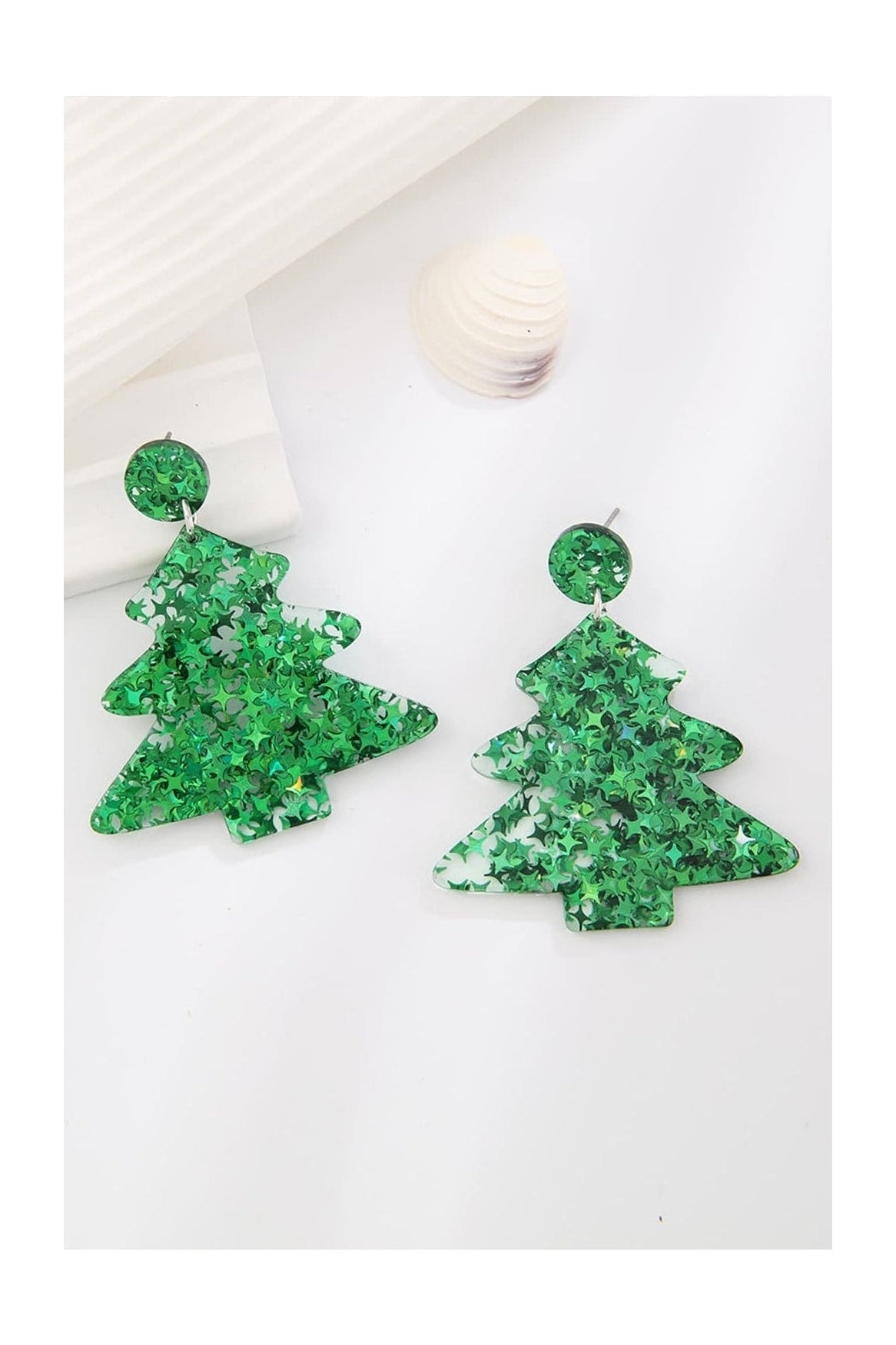 Women Christmas Tree Acrylic Earrings NicholesGifts