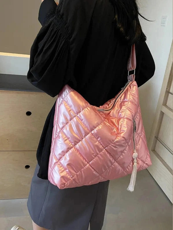 Quilted Nylon Travel Bag Trendsi