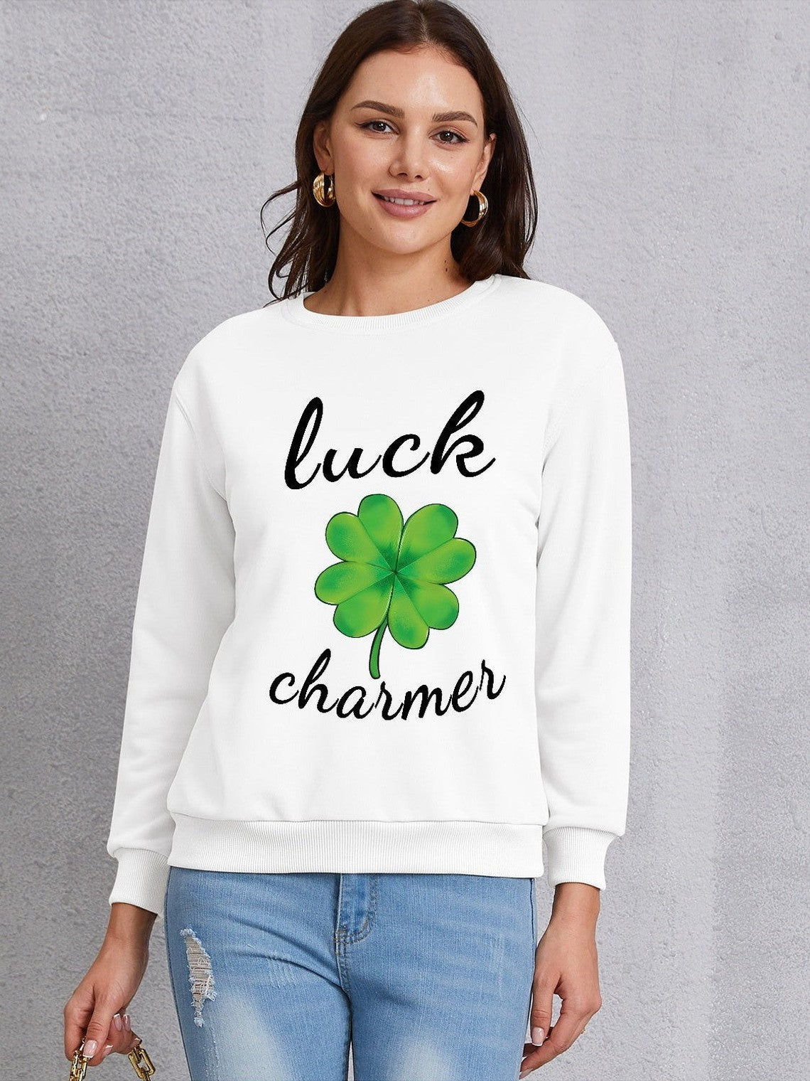 LUCK CHARMER Round Neck Sweatshirt