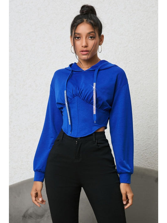 Women Long Sleeve Drawstring Hoodie