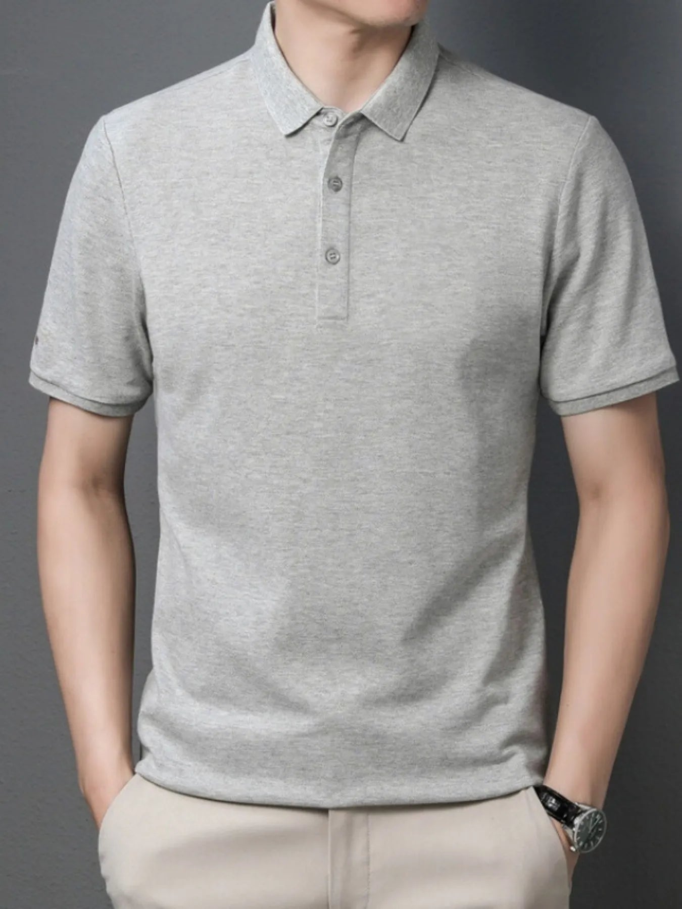 Men's Plus Size Slim Fit Short Sleeve Polo Shirt