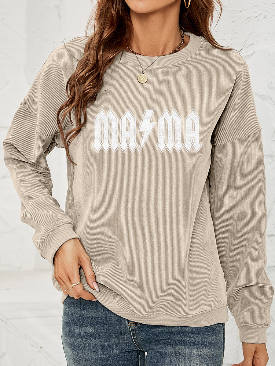 MAMA Graphic Dropped Shoulder Sweatshirt NicholesGifts